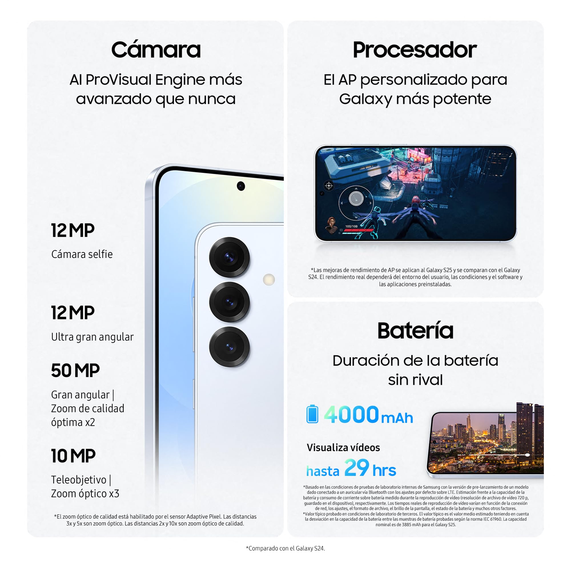 Samsung Galaxy S25 256GB Teléfono Móvil con IA, Galaxy AI, 12GB RAM, Cámara 50MP, Dual SIM, IP68, Garantía del Fabricante 3 Años + 1 Año Extra, Color Gris (Versión Española)