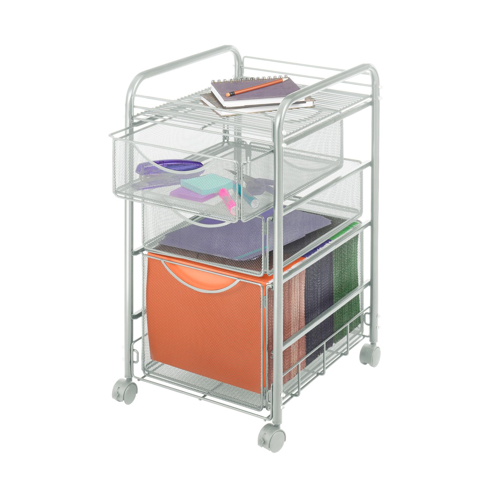 Amazon.com : Safco Onyx Rolling File Cart with Large File Drawer and 2 ...