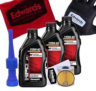 Edwards Oil Change Kit fits 1987-2023 Kawasaki KLR650 Motorcycle