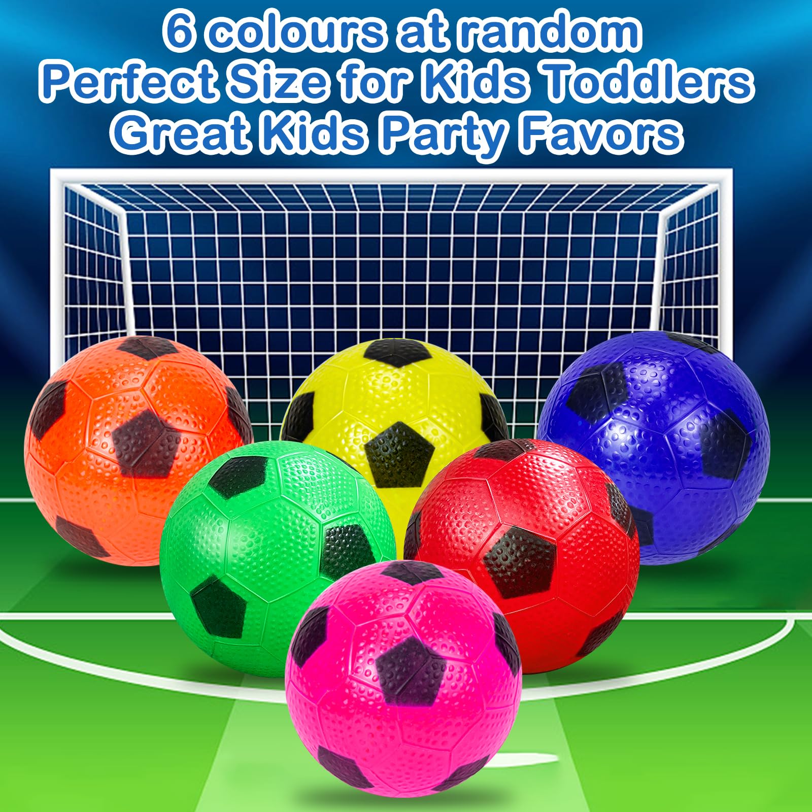 Ynanimery 12 Pack Mini Soccer Balls for Kids, 4'' Inflatable Mini Balls for Indoor Outdoor Games, Small Soccer Ball for Pool Beach Garden Sports Game Party Supplies