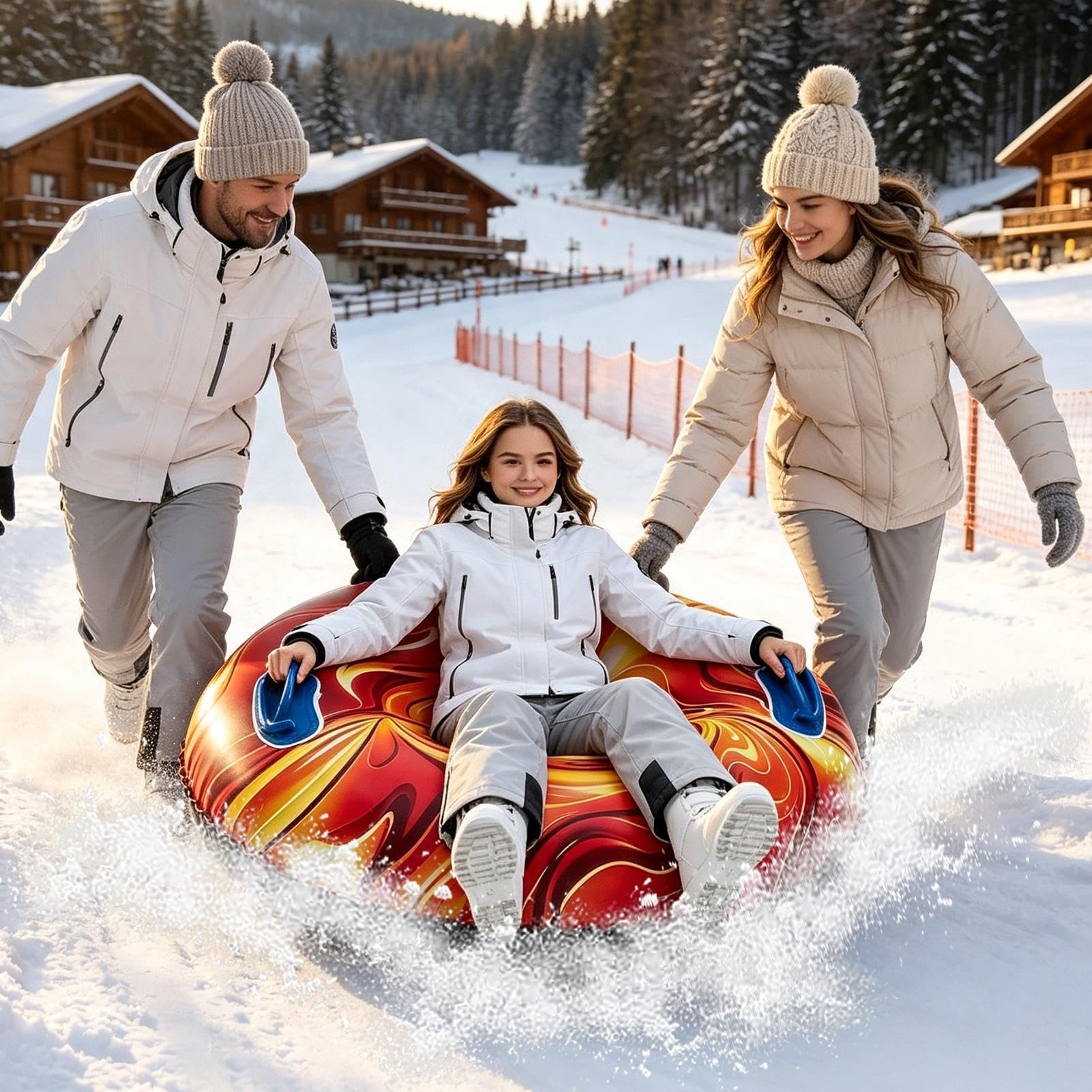 Slittino da neve per adulti, gonfiabile, rimorchio | Slittino gonfiabile Snow Tube per attività all'aperto in parco, spiaggia, piscina, fiume,
