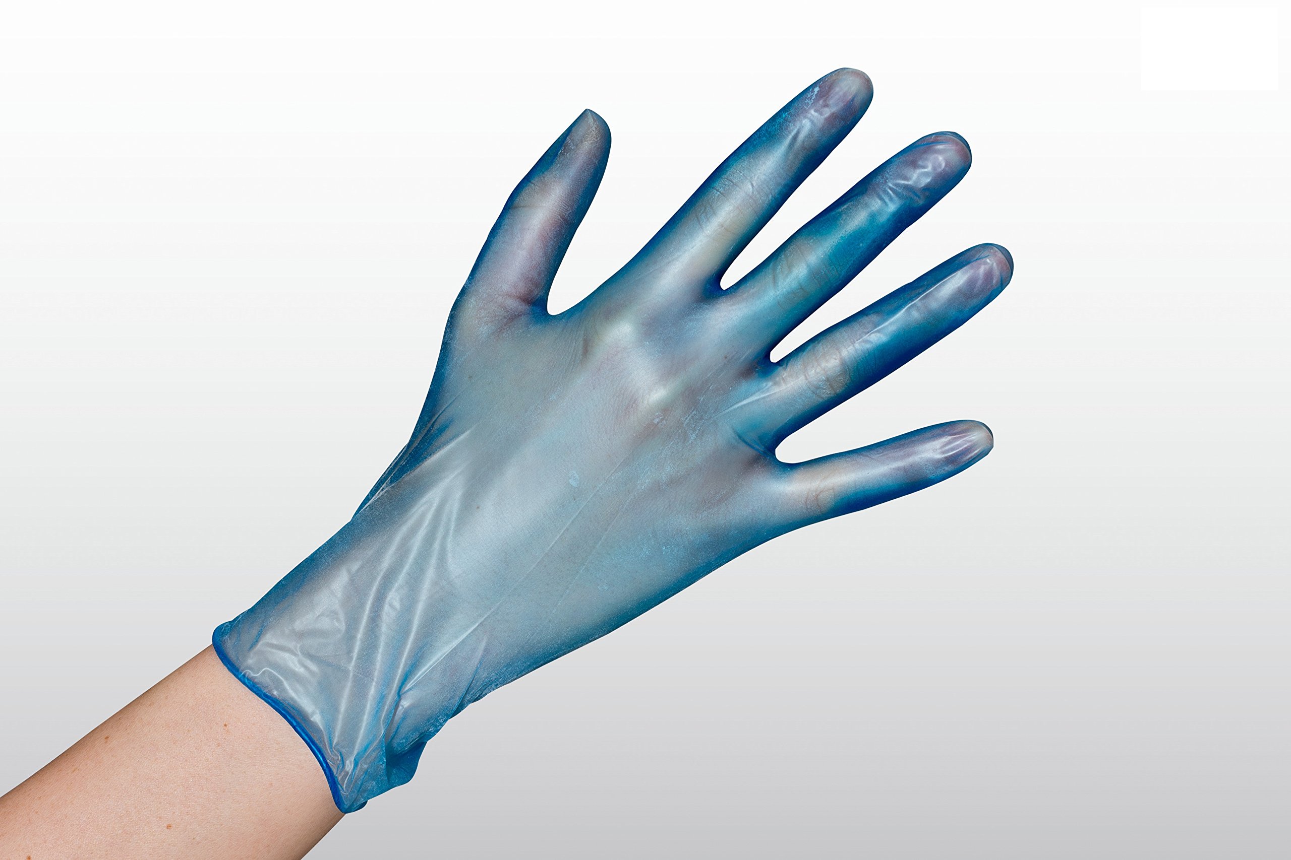 1000 Gants en vinyle haute qualité – bleu ou transparent – poudrés Tailles S, M, L, XL – QUALITÉ alimentaire