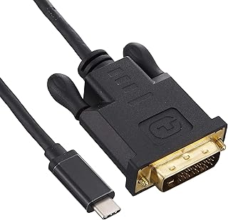 サンワサプライ Type-C-DVI変換ケーブル(USB Type-C オス-DVIオス) 3m ブラック KC-ALCDVA30