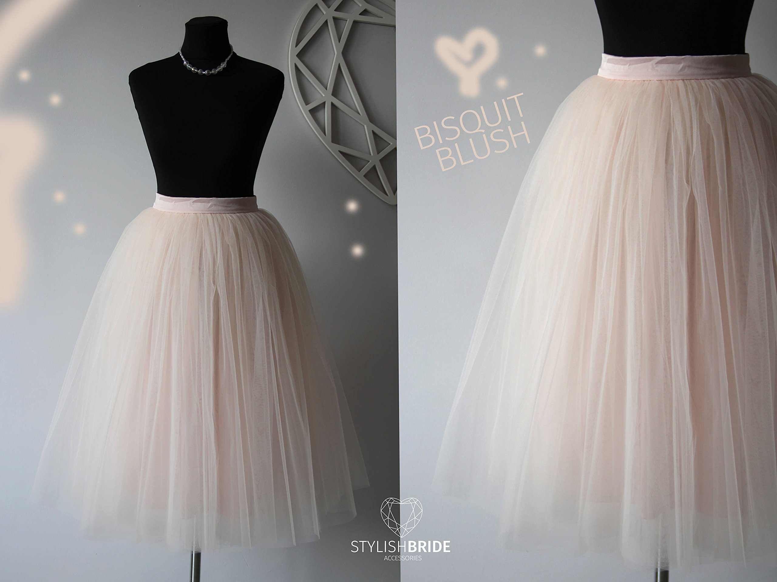 Biscuit Blush #103 Tulle Skirt, Fay Princess Tulle Skirt Bridal, Engagement blush tulle skirt, Lush tulle skirt