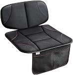 Siivton Car Seat Protector for Child Car Seat & Booster Seat, Thick Padding, Waterproof Anti-Slip Design, Protects Leather Seats from Indentations, 2 Storage Pockets, Fits Most Vehicles