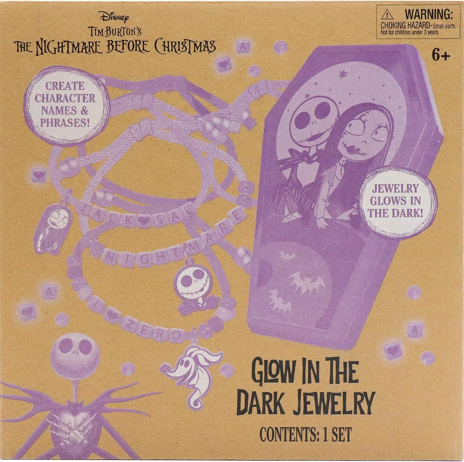 Tara Toys Nightmare Before Christmas Glow in The Dark Jewelry Activity Set