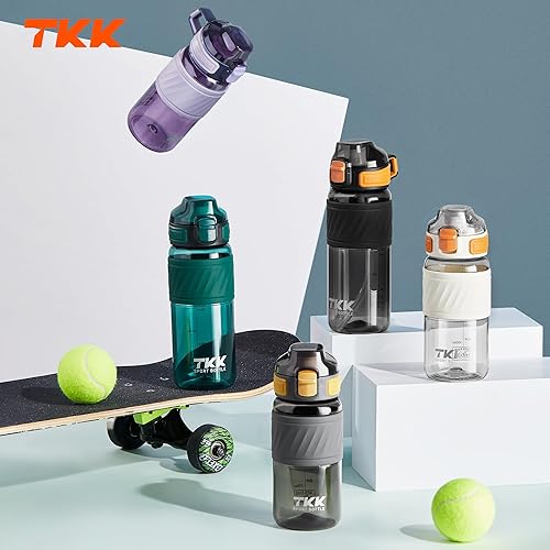 Miniatura 7 de Botella de agua con popote para la escuela, niños, 16 onzas, libre de BPA, Tritan a prueba de fugas con asa, botella para beber para deportes,