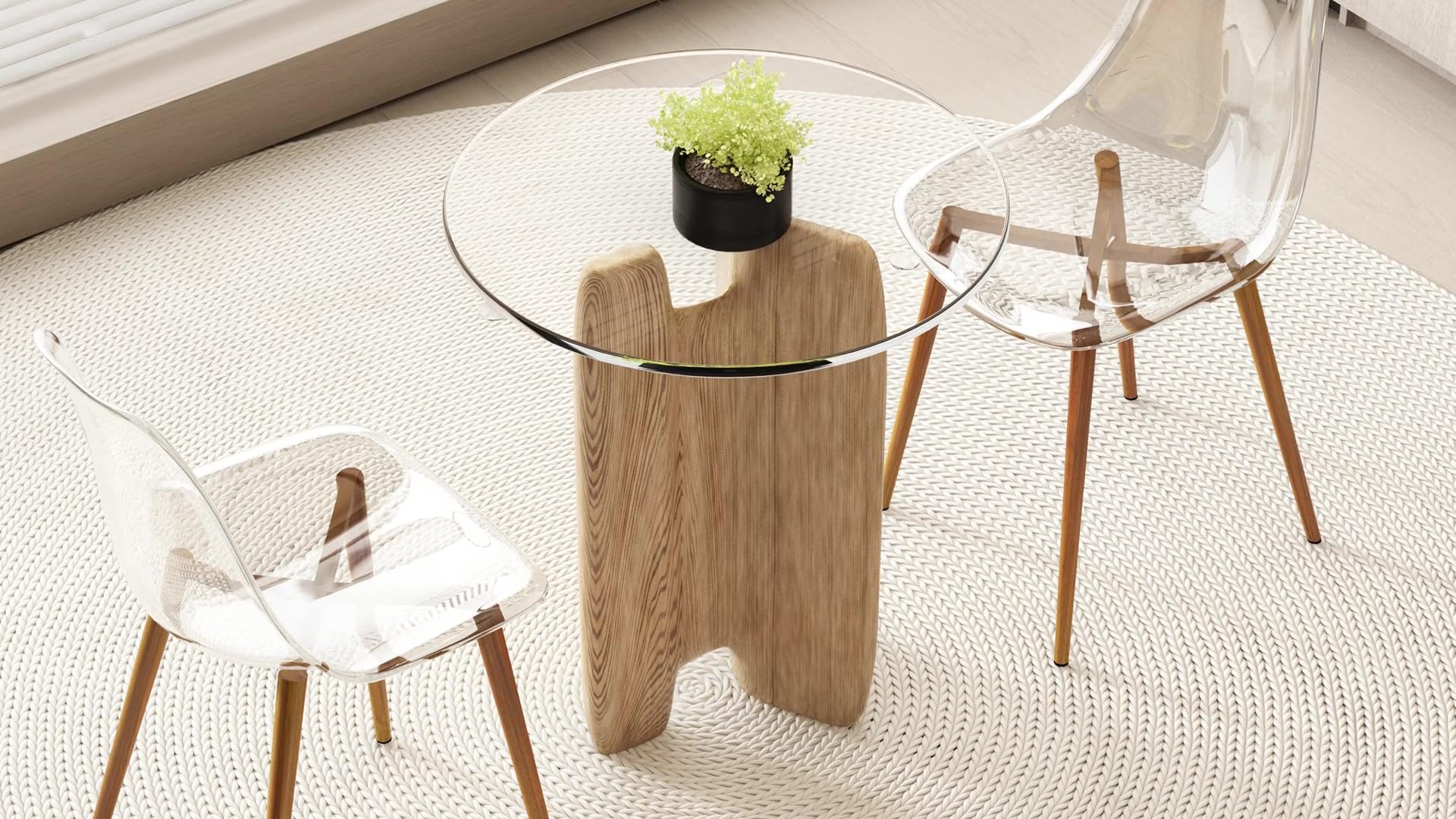 Glass Table Top 36 Inch Round Thick Clear Table Tempered Glass