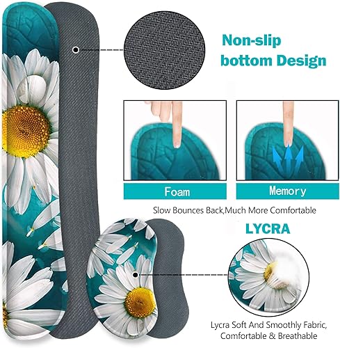 Miniatura 5 de ARTSO Juego de alfombrillas de mouse grandes para juegos, soporte para reposamuñecas para teclado + cojín de muñeca para mouse + alfombrilla de