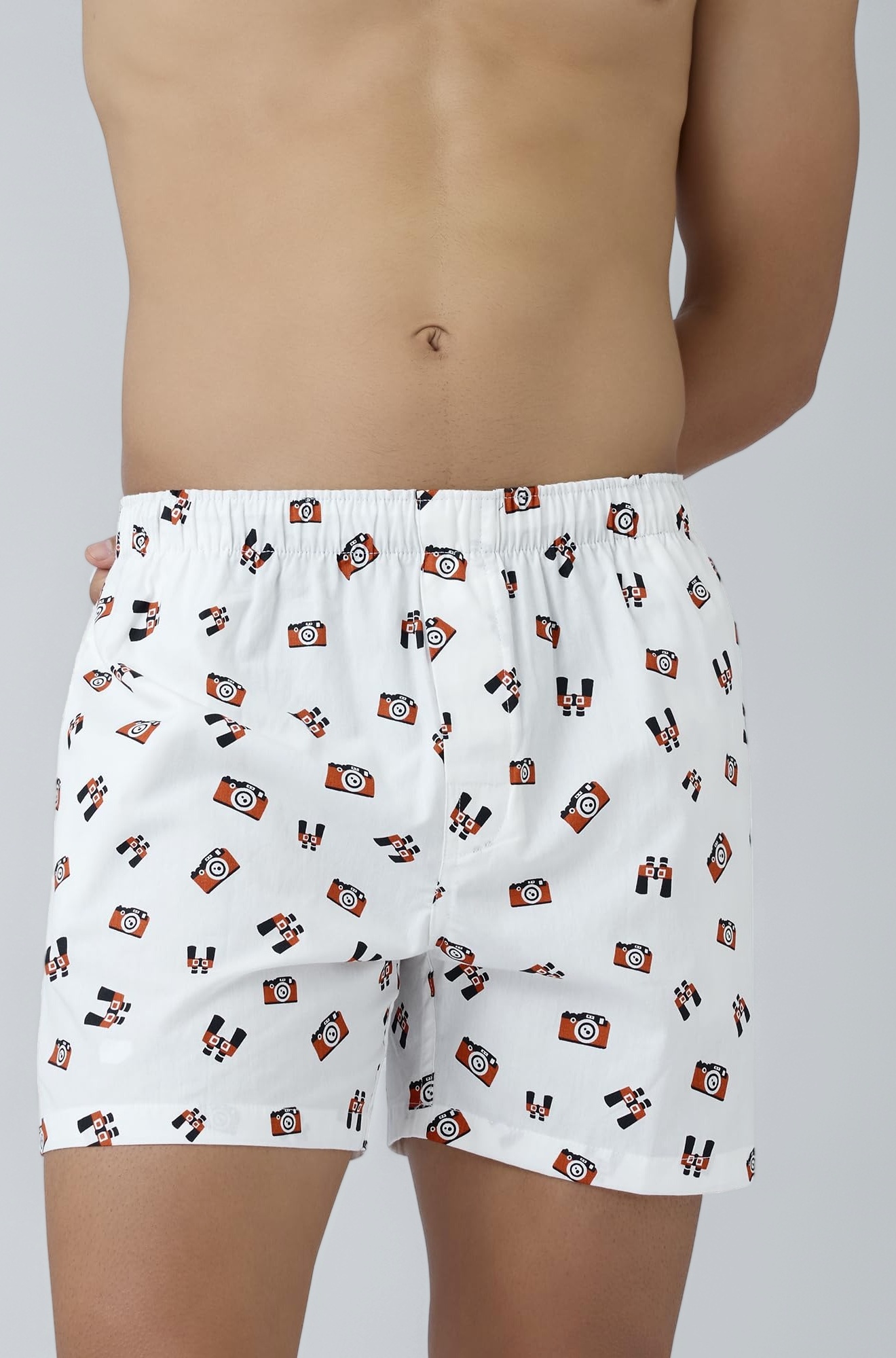 Men's Remix Regular Fit Cotton Printed Boxer with Dual Pocket & No Marks Waistband