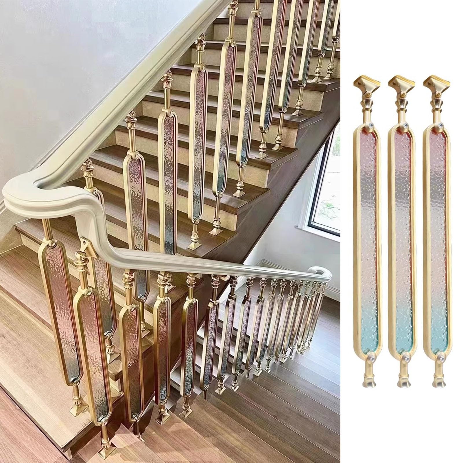 Balaustre de escalera interior para balcón y pasillo de chalets modernos