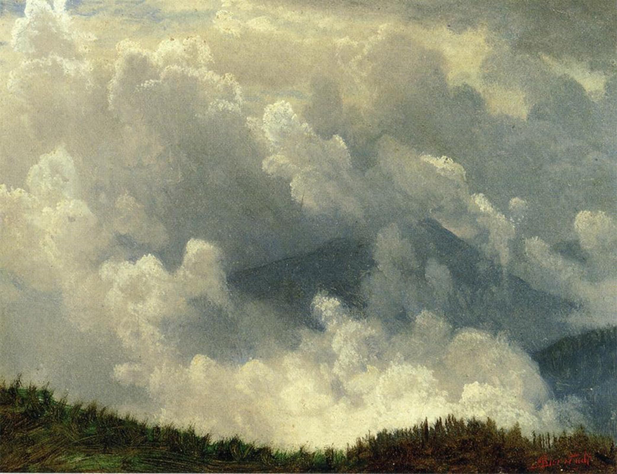 ARTXLXXBN Famous Painting Art Wall Decor Abstract Art Picture Mountain Mist by Albert Bierstadt Animal Pictures for Home Decor 60x90cm
