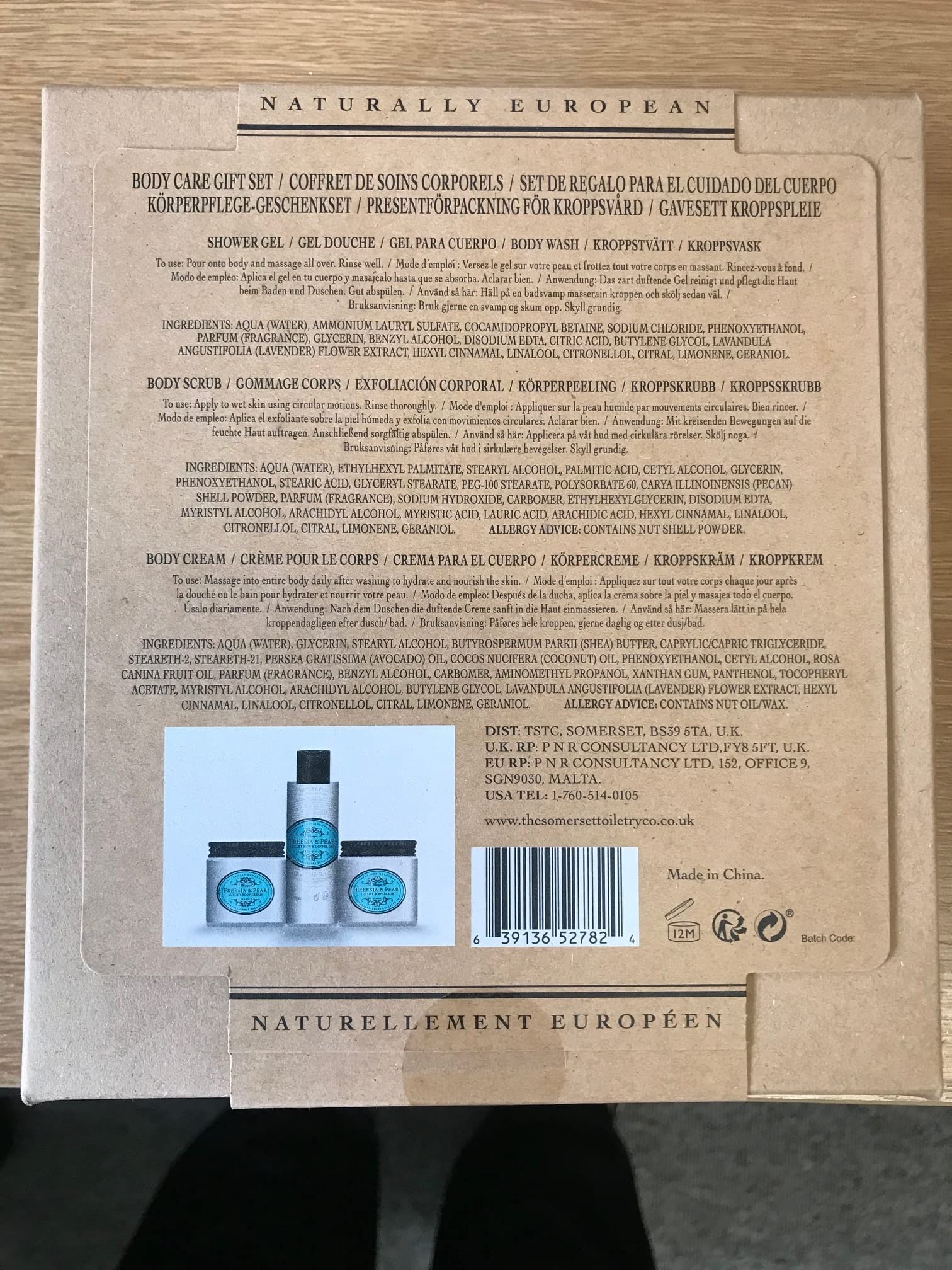 Naturally European Freesia and Pear Body Care Gift Set, Nourishes and Protects All Skin Types, Includes Shower Gel 120ml - Image 4