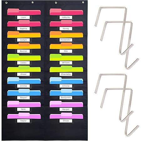 10 Pocket Horizontal Storage Pocket Chart, Hanging Wall File Organizer - View #8