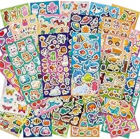 KARSLORA 800+ Kids Stickers on 36 Sheets: Animals, Dinosaurs, Fruits, Cars, Hearts & More - Waterproof Scrapbooking Party Favors