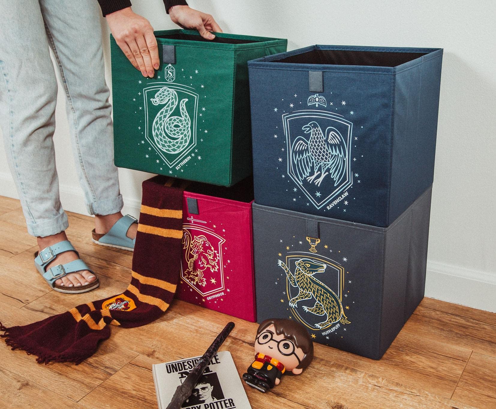 Buy Ukonic Harry Potter Hogwarts Houses 11Inch Storage Bin Cube