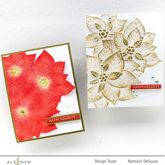Altenew Poinsettia Cluster 3D Embossing Folder, Easy to Use Embossing Folders for Paper Crafting, Three-Dimensional Projects, Embossing Folders for Cardmaking, Scrapbooking, and Journaling