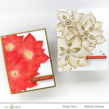 Altenew Poinsettia Cluster 3D Embossing Folder, Easy to Use Embossing Folders for Paper Crafting, Three-Dimensional Projects, Embossing Folders for Cardmaking, Scrapbooking, and Journaling