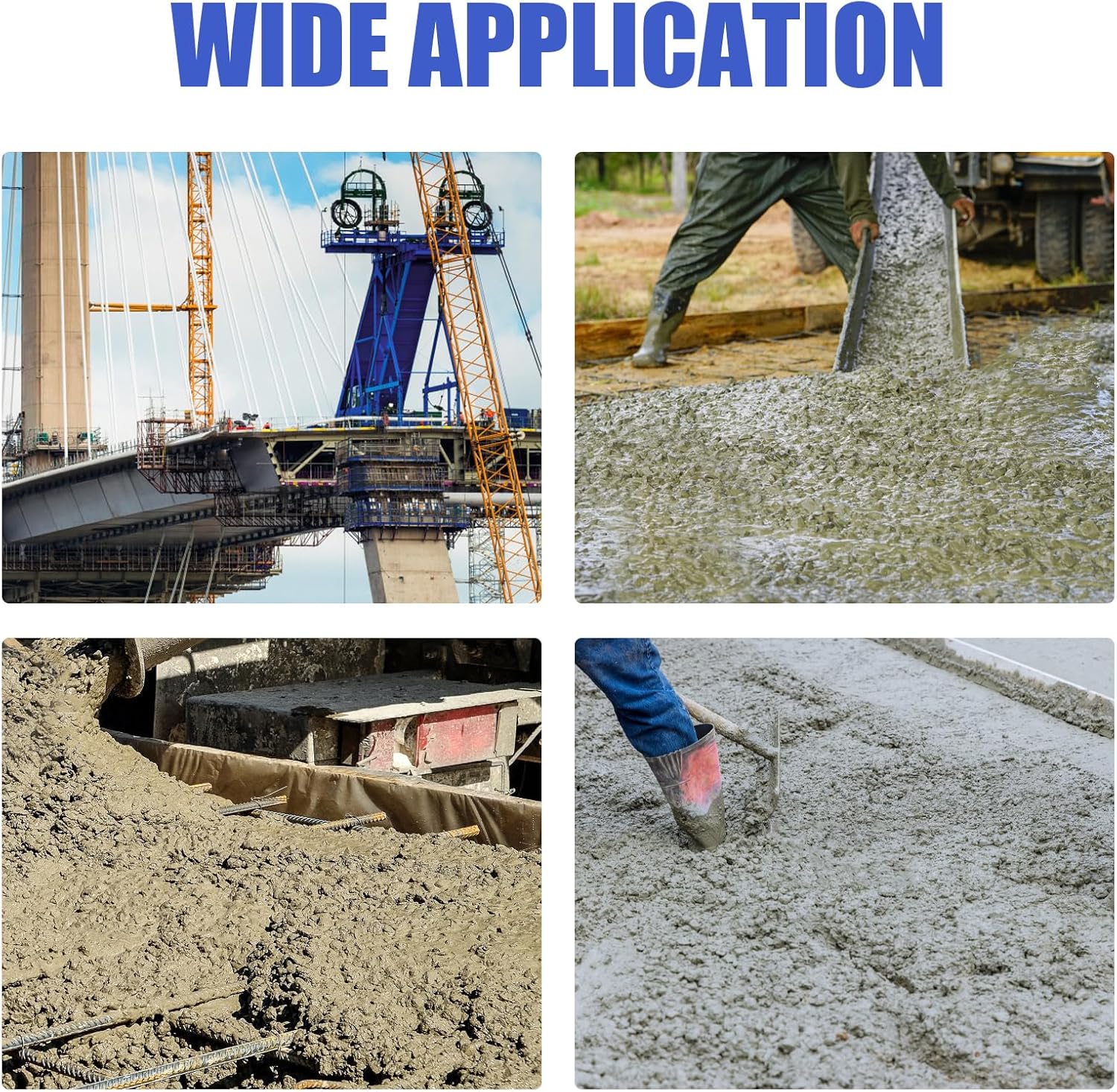 Electric Concrete Vibrator, 110V 370W Portable Cement Vibrating Machine, 3500 RPM Cement Smoother, Industrial Vibrating Troweling Machine