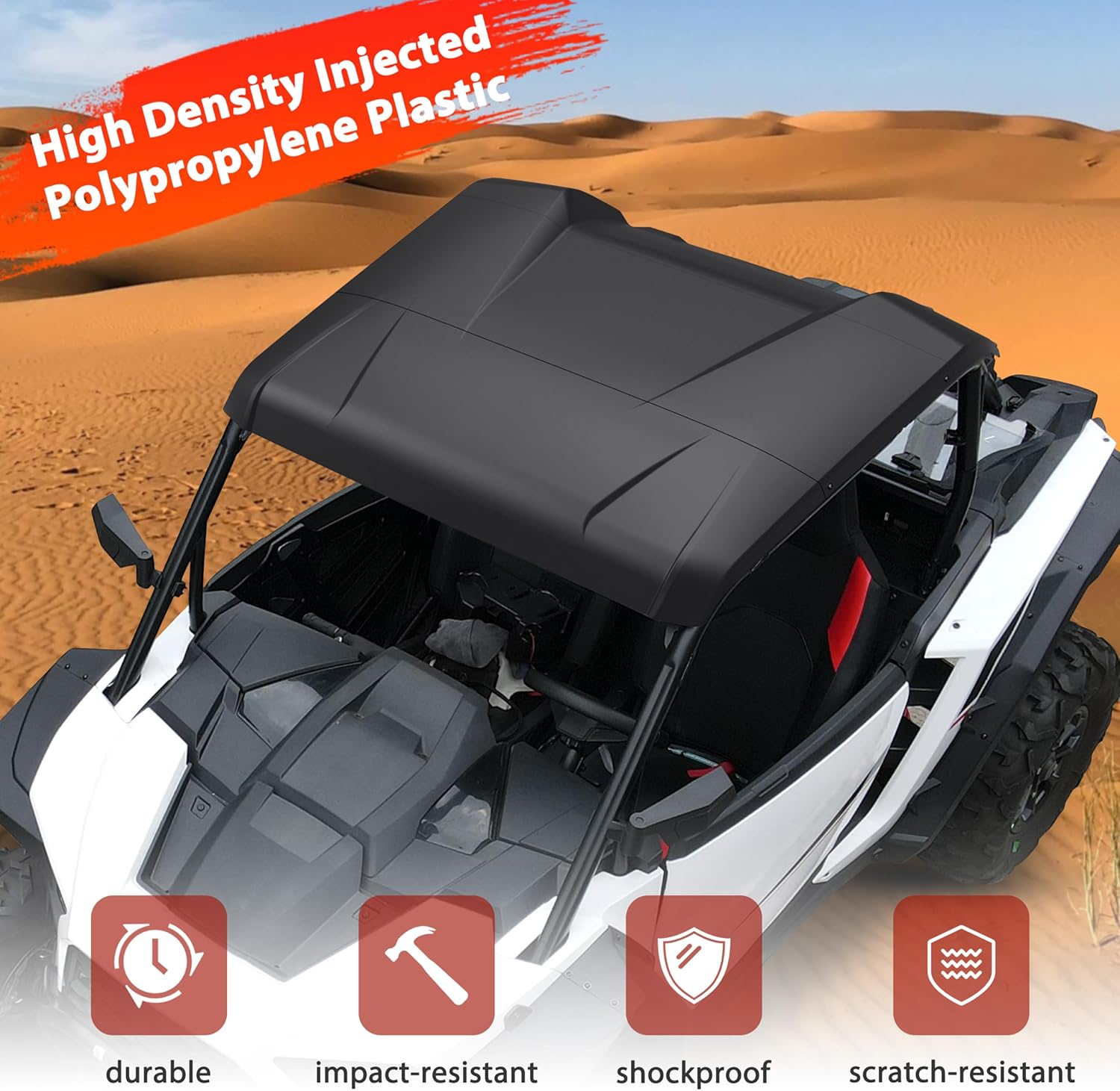 Plastic Hard Roof for Poalris RZR XP 1000 2024+, 3-Piece Combination Sport Roof Top for Polaris RZR XP 1000 Ultimate/Sport/Premium 2024 2025 2 Doors Accessories, Replace #2884553