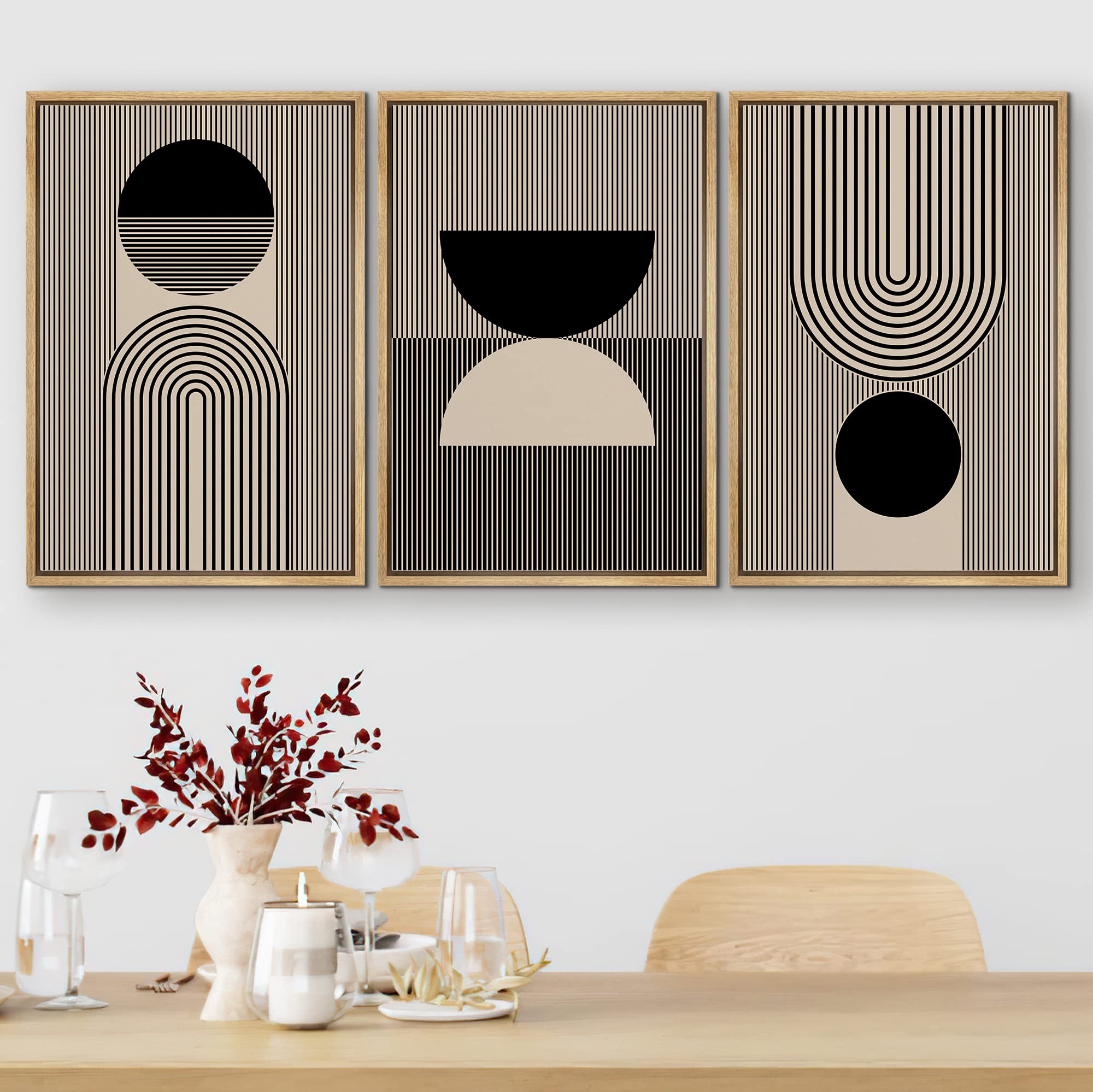 Amazon.com: SIGNFORD Framed Canvas Print Wall Art Set Geometric