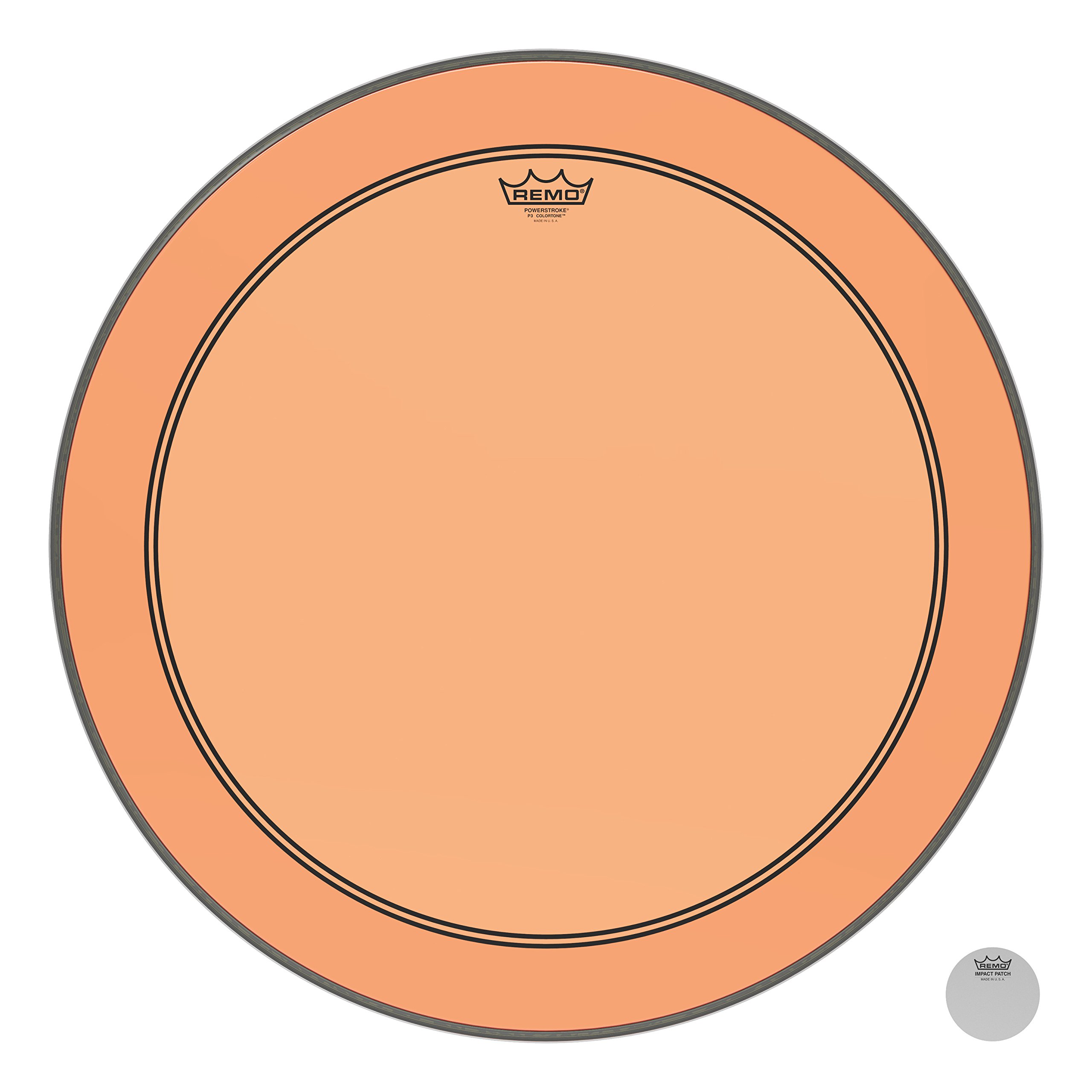 Remo Drumhead Colortone Powerstroke 3 Clear Orange – 26″ – P3-1326-CT-OG