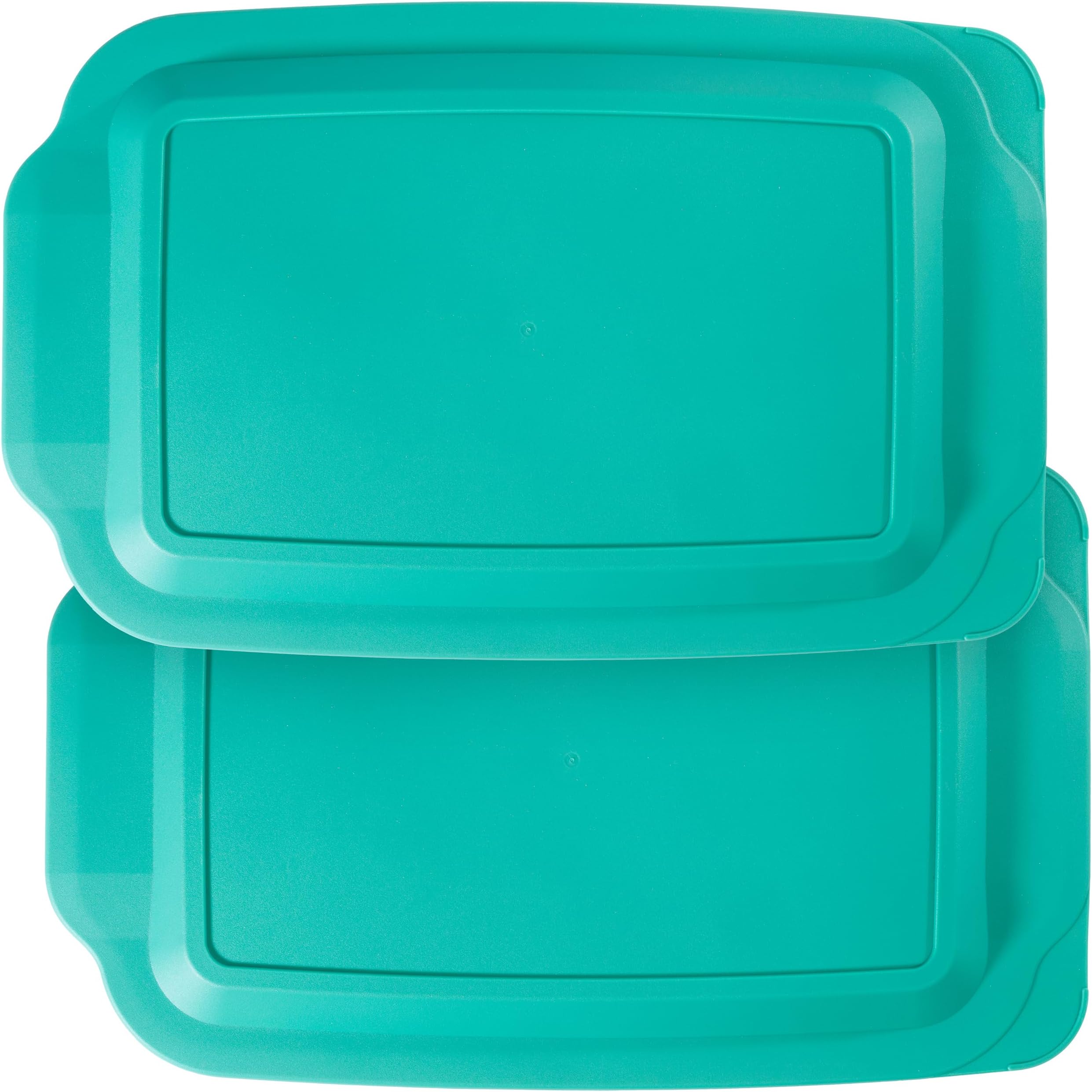Replacement Lids Cover for Pyrex 3 QT Glass Baking Dish Caserole Container 233-PC (Turqoise), 2-Pack
