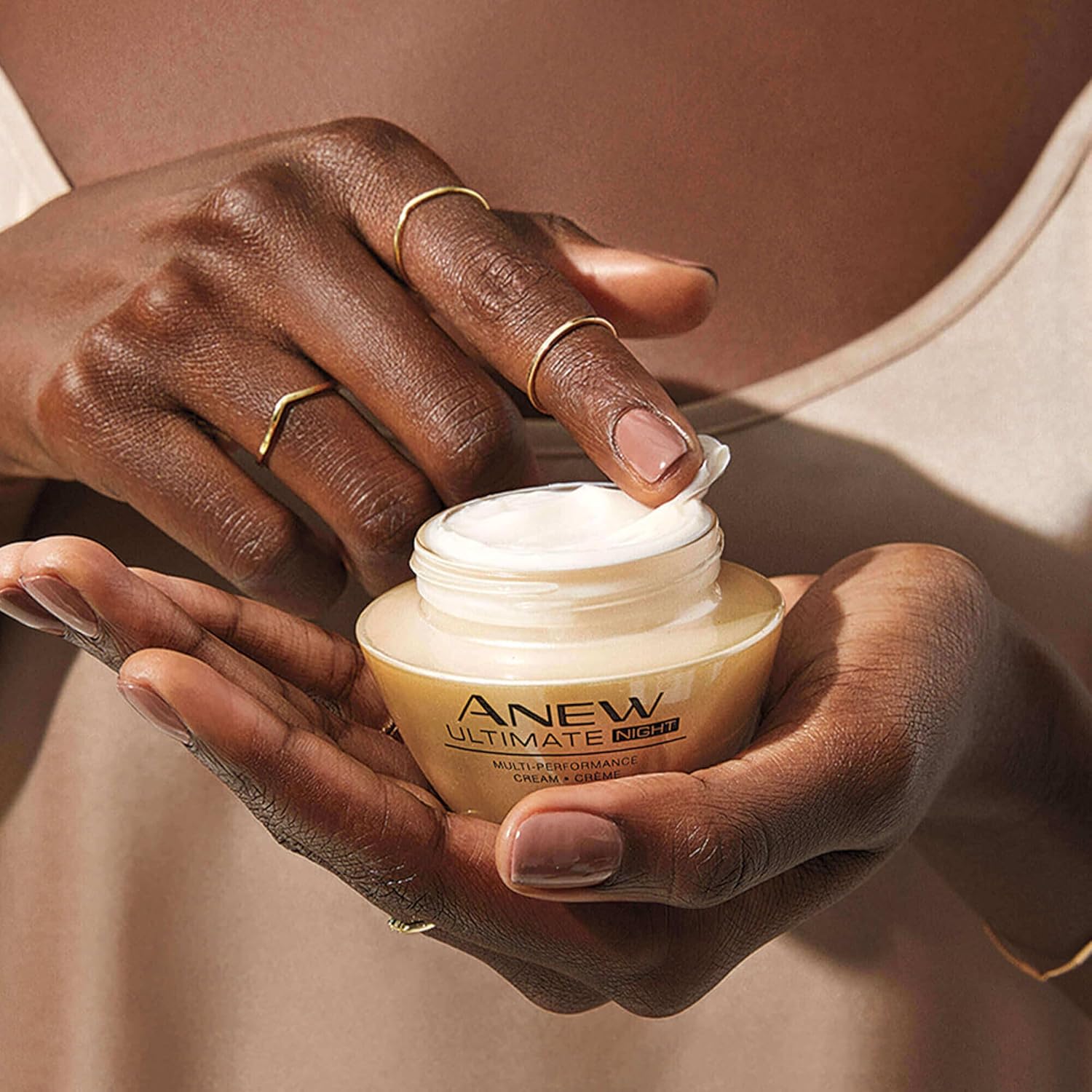 Avon Anew Ultimate Multi-Performance Night Cream, Anti-Aging Moisturizer with Celluvive Complex, Improves Skin Tone, Firms Face, Jawline & Neck, Reduces Fine Lines & Wrinkles, 1.7 oz