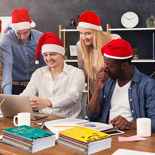 Miniatura 9 de Tenceur 100 piezas de mini bloc de notas de Navidad, tema de pesebre, relleno de calcetines cristianos, cuaderno de Navidad para niños, bloc de