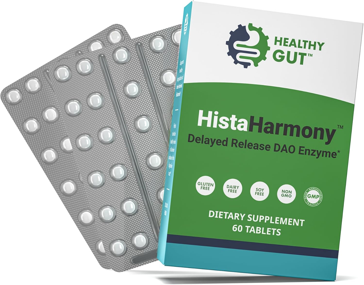 Healthy Gut HistaHarmony: Delayed Release DAO Enzyme Supplement