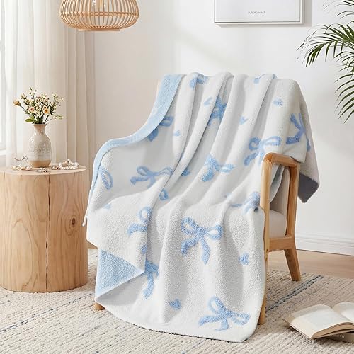 Vista 56 de WRENGONGE Manta a rayas, color gris pardo, suave, acogedora, mullida, cálida, para diván, sofá, silla, cama, viajes, ligera, 50 x 70 pulgadas, manta