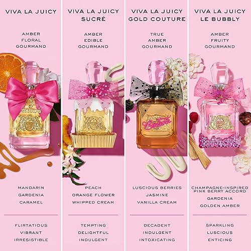 Miniatura 8 de Juicy Couture Viva La Juicy Eau De Parfum Spray, Women's Perfume with Notes of Mandarin, Gardenia & Caramel, Floral & Sweet, Gift for Her
