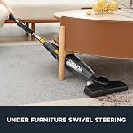 Eureka Home Lightweight Corded Stick Vacuum Cleaner, Powerful Suction Convenient Small Vacuum for Hard Floor, 3-in-1 Hand Vacuum, Blaze Black, NES210
