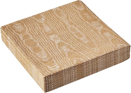 Miniatura 2 de Elegantes servilletas desechables de madera de lino, incluye 16 servilletas de boda, servilletas de fiesta desechables perfectas para postres,