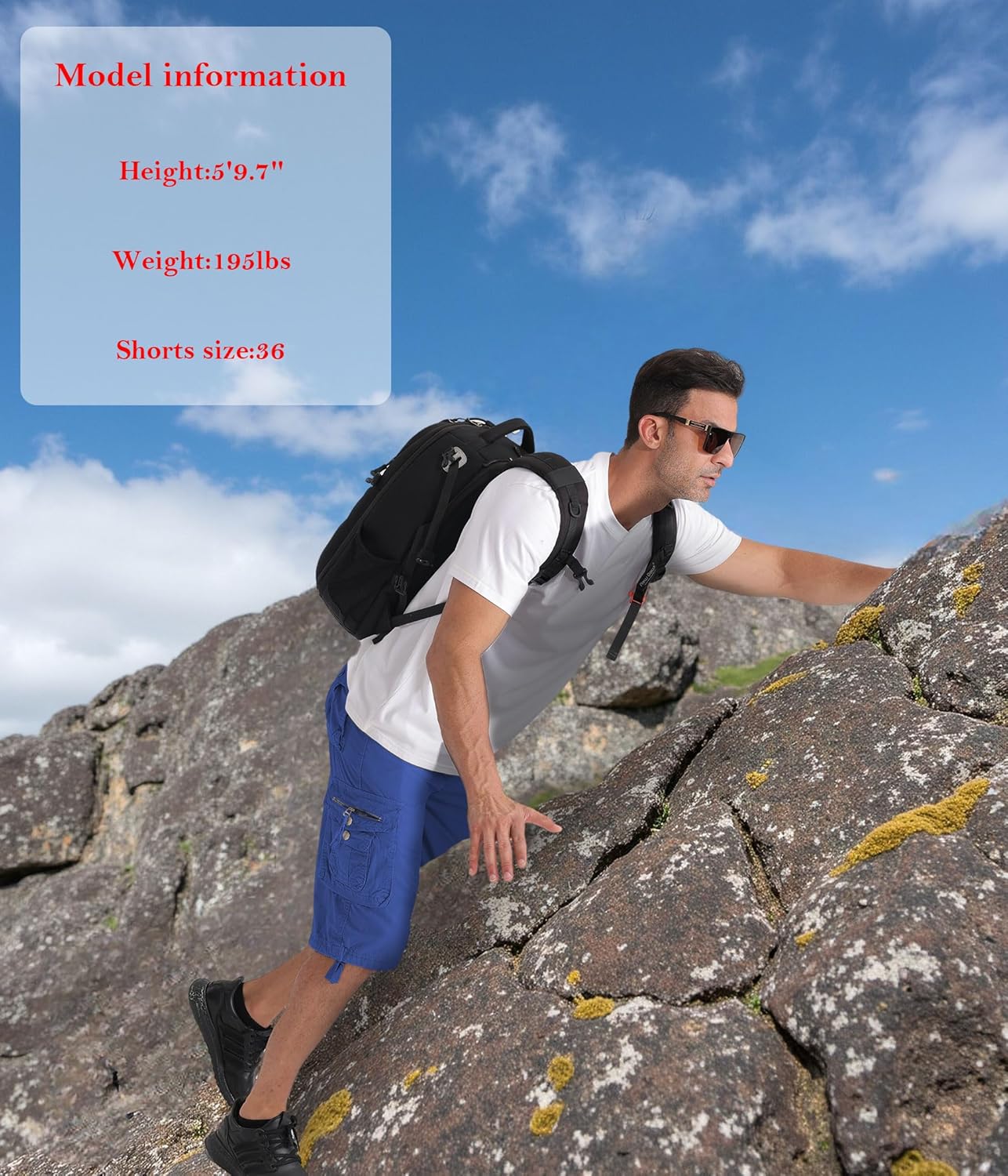 Men's Twill Cargo Shorts - Multi - Pocket, Lightweight & Durable, Ideal for Outdoor Activities - Image 2