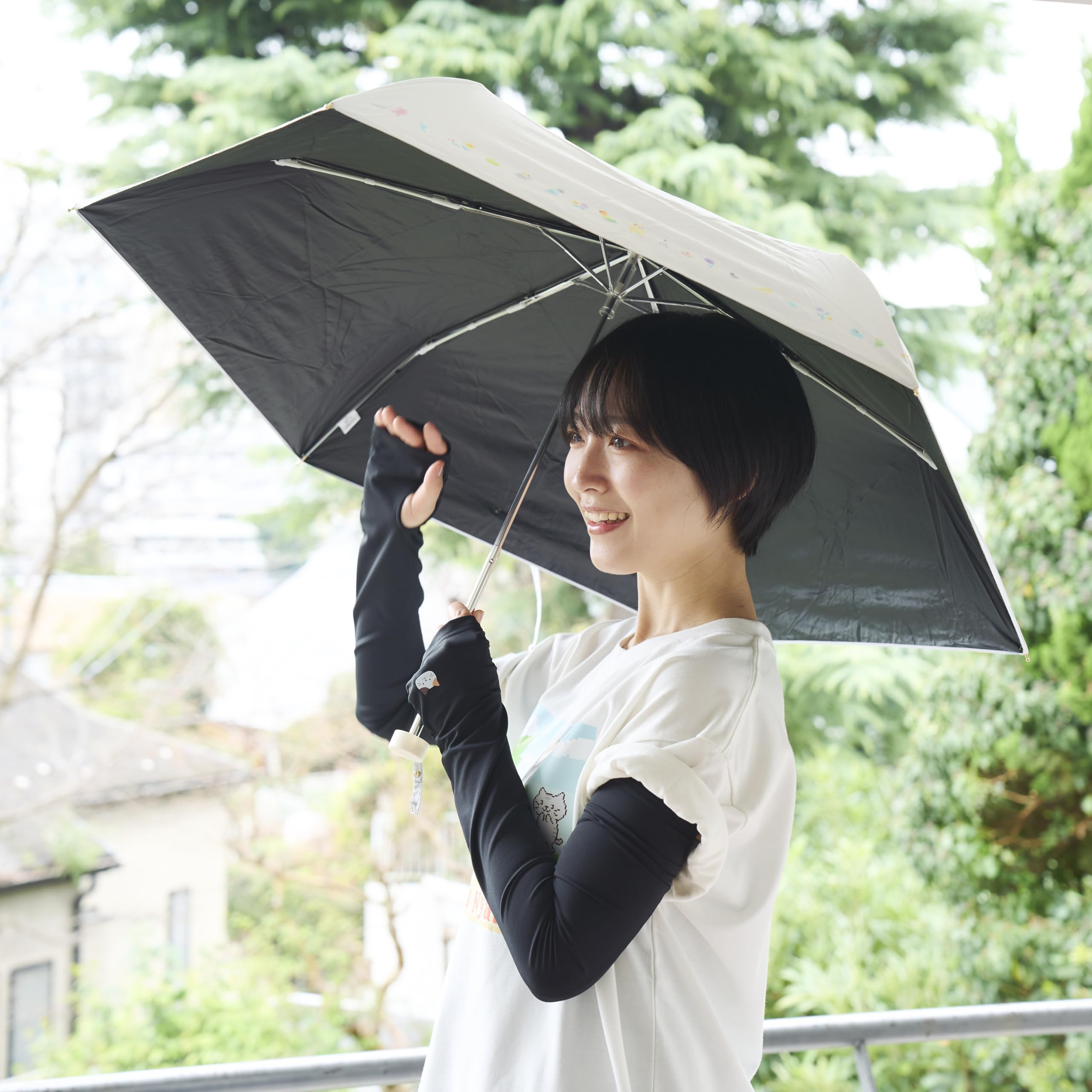 Amazon | プリントアームカバー アームカバー UPF50+ 接触冷感 吸水速