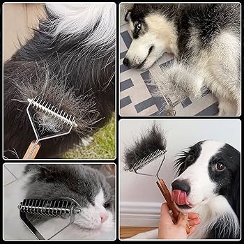 ペットの毛除去コーム 猫用脱毛コーム 犬用コーム レーキコーム 爪切りセット コートキング ペットコーム 23枚刃 犬猫用 トリミング ムダ毛