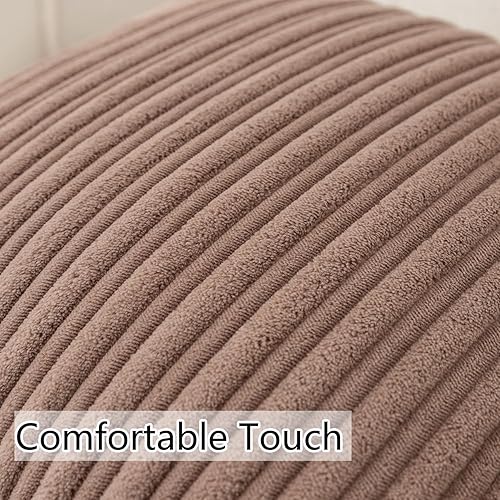 Miniatura 36 de UGASA - Juego de 2 fundas de almohada de terciopelo a rayas, funda decorativa para cojín con cremallera oculta para el hogar, sofá, dormitorio,