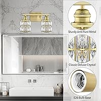 Vista 4 de Leading Lighting Aplique de pared de cristal de 2 luces con acabado de bronce cepillado, lámpara de pared de estilo moderno y conciso con pantalla