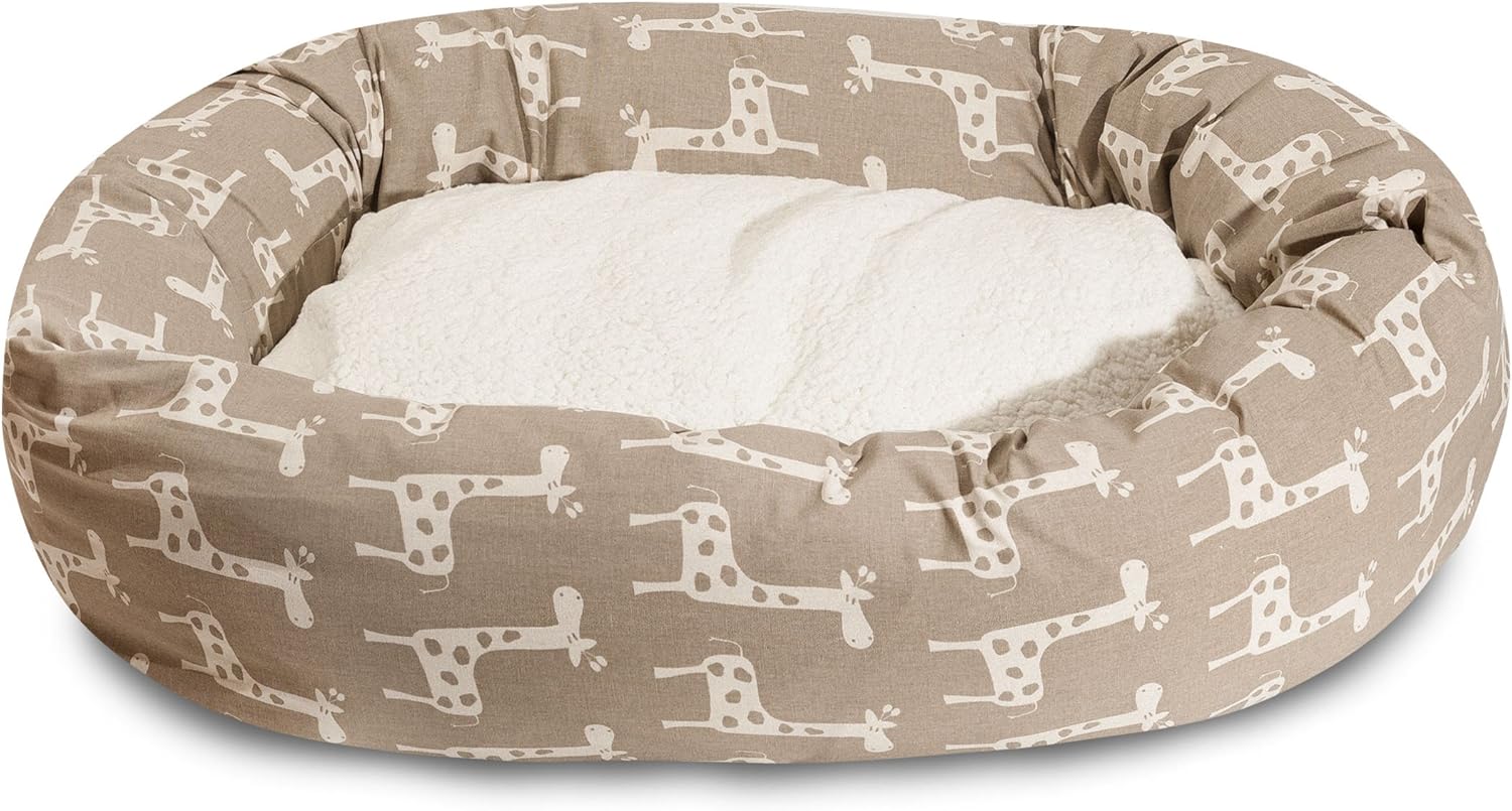 Majestic Pet 52" Stretch Maple Sherpa Bagel Bed