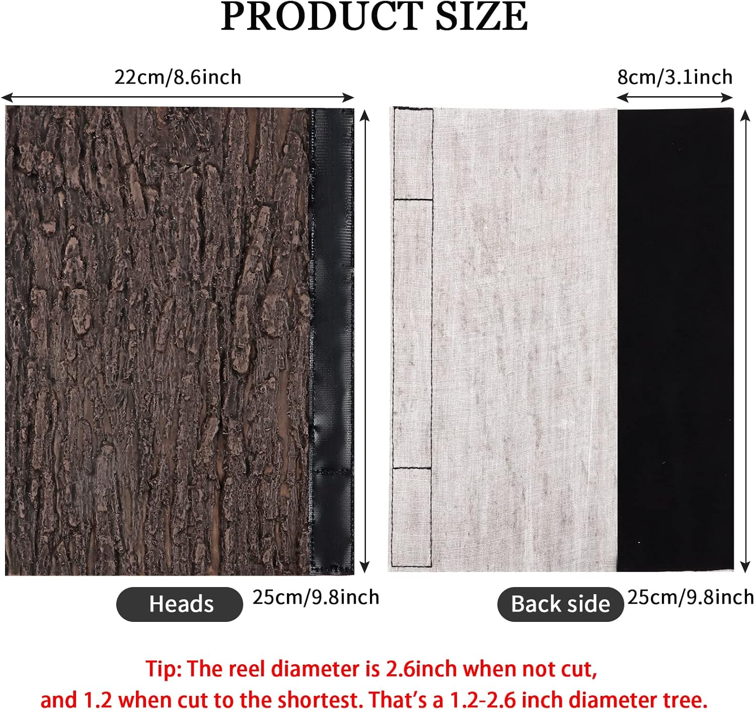 Buy Artificial Christmas Tree Collar Bark with Fasten Hook and Loop