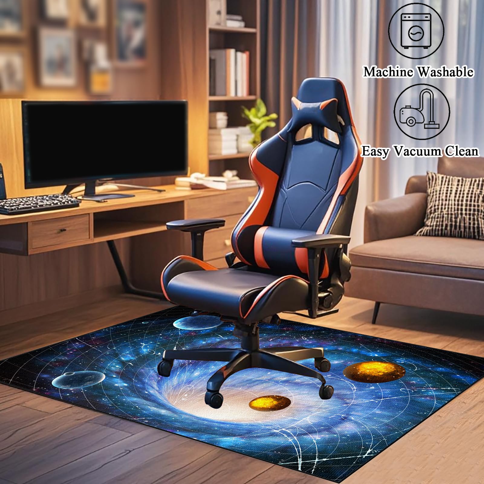 200 x 300 cm Tapis pour Fauteuil, Tapis de Chaise de Bureau, Tapis Gaming Sol pour Sols durs pour Parquet, Tapis Protège Sol, Antidérapant Protège Parquet Chaise Roulettes, Tapis de Sol Bureau