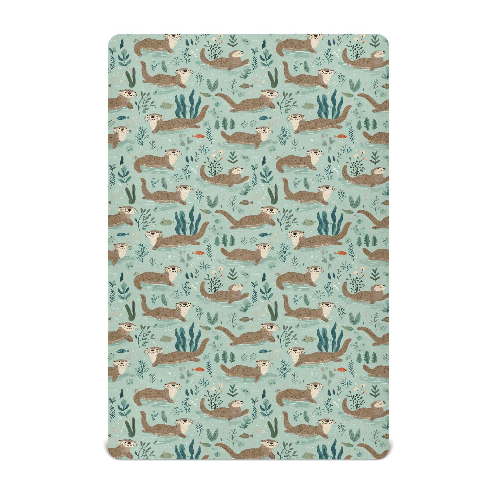 Baby Crib Sheet Otter Animal Crib Mattress for Boys and Girls Playard Sheet Soft Breathable Fitted Baby Mattress Cover 52x28in