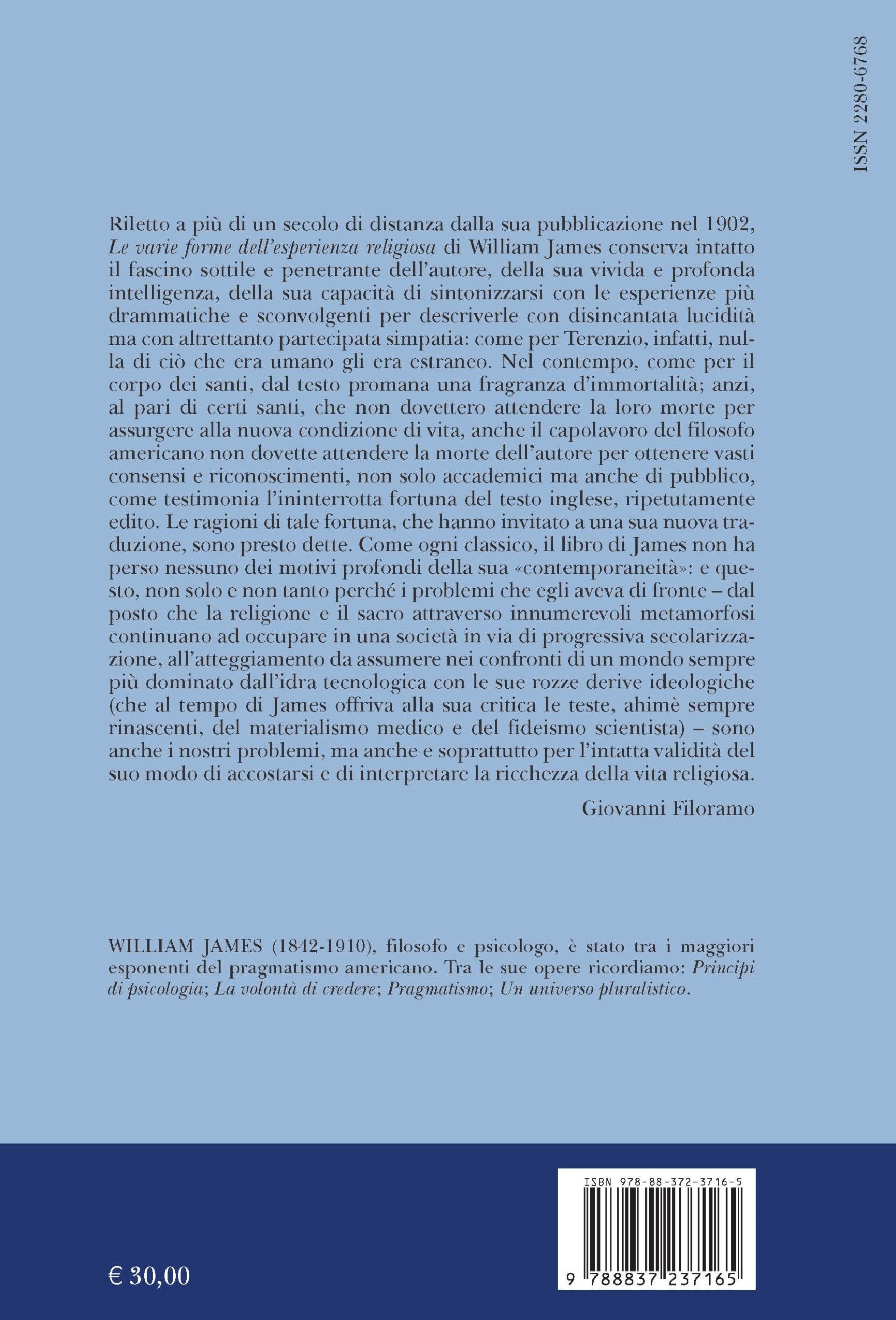 Le varie forme dell'esperienza religiosa. Uno studio sulla natura umana. Nuova ediz.