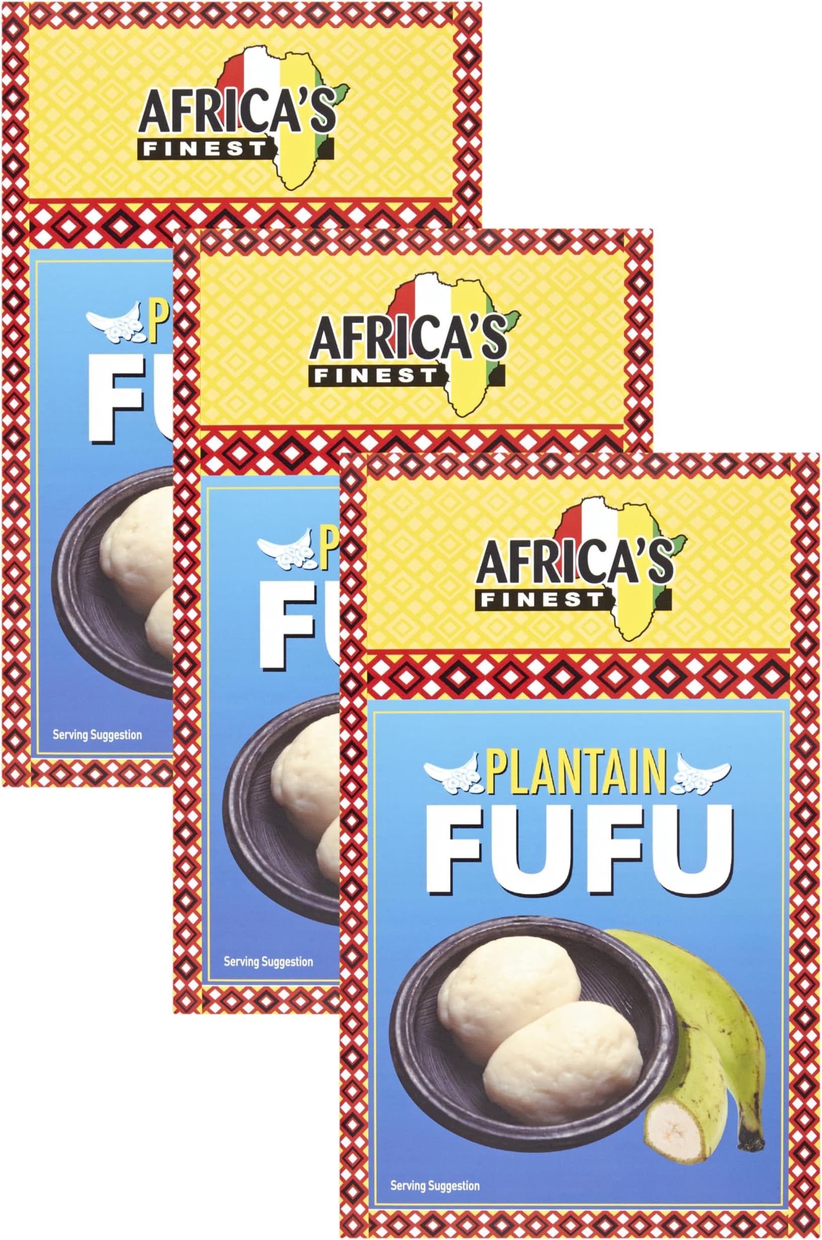 Africa's Finest Plantain Fufu, 680g (Pack of 3)