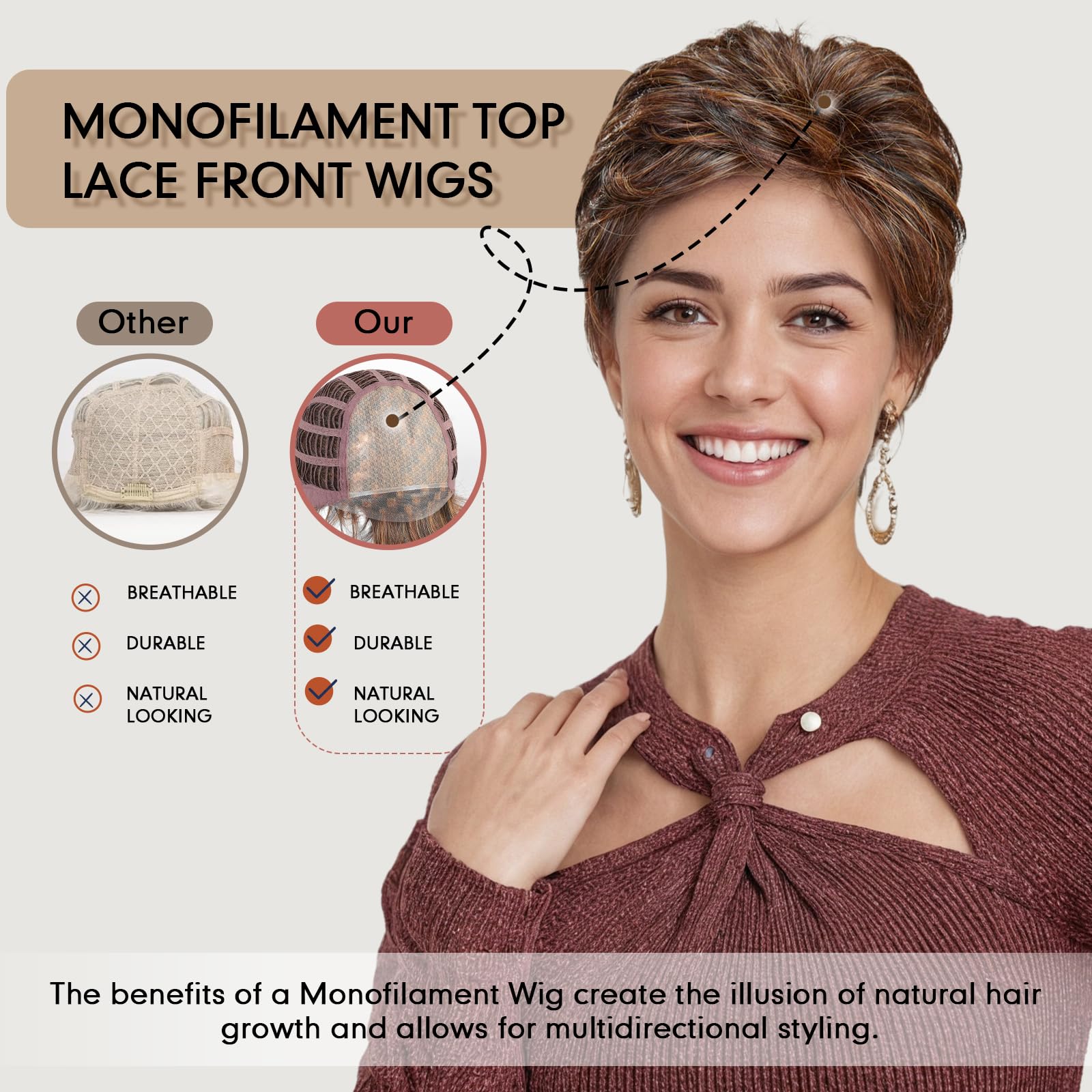 Amazon.com : DWY Mono Top Lace Front Synthetic Wigs Futura 