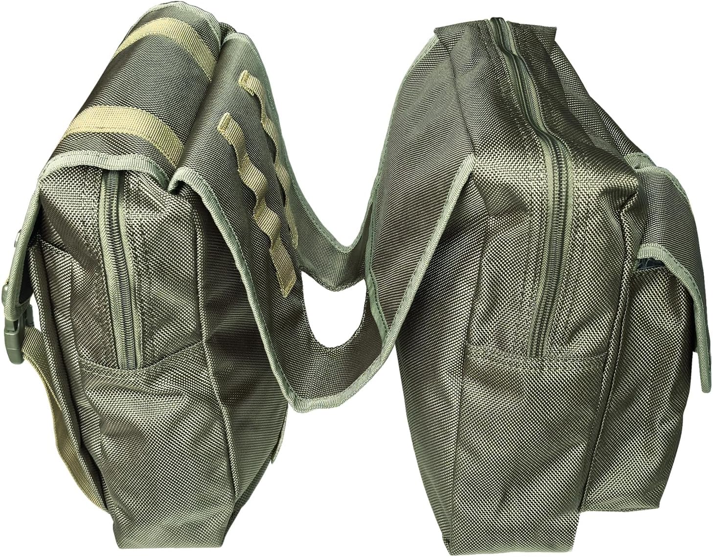 Larswon Universal Water-resistant ATV Tank Bag - Heavy-Duty Motorcycle Saddle Storage Compatible with Sportsman, Grizzly, KingQuad & Most ATV/UTV/Snowmobile AccessoriesArmy Green