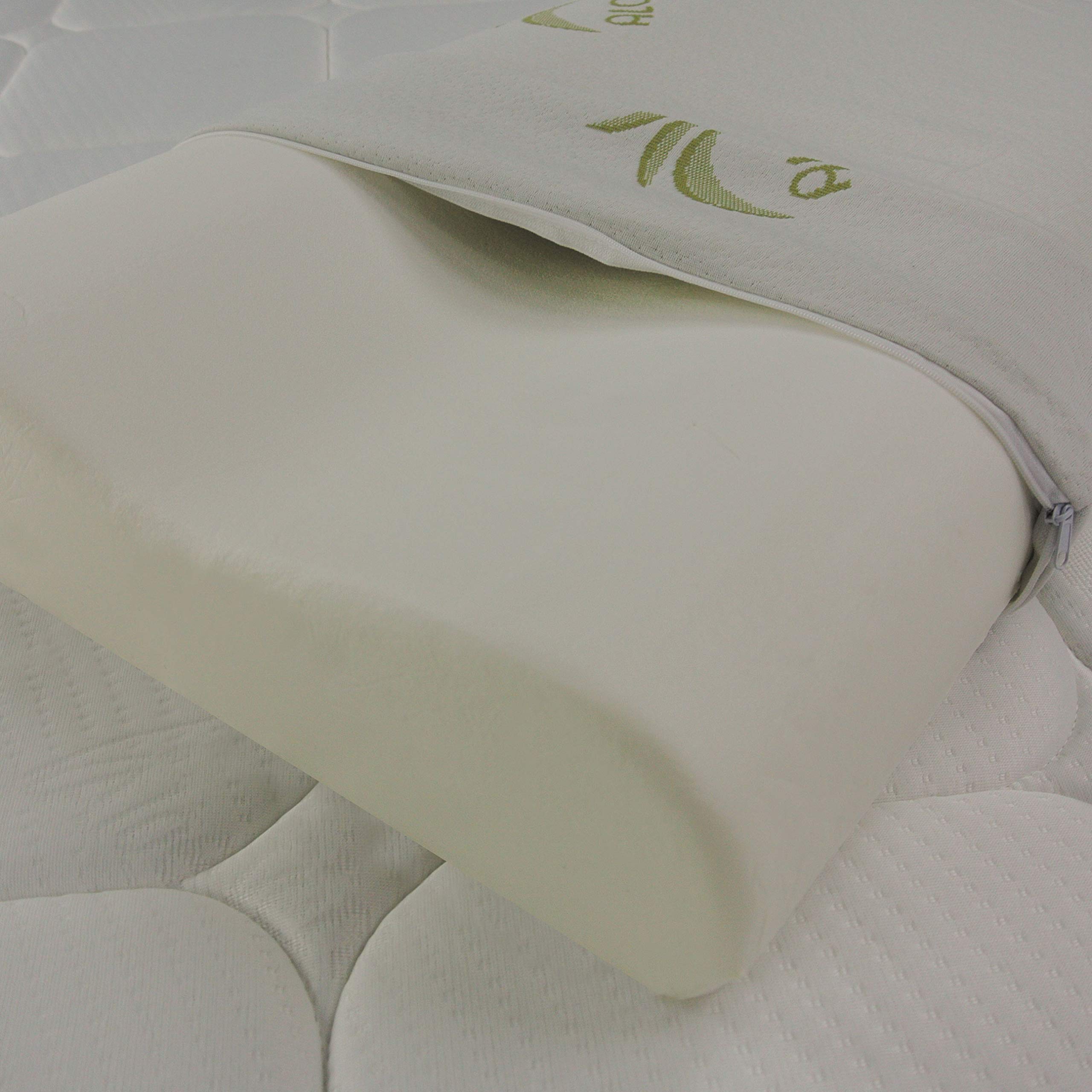 Baldiflex Emporio Coppia Cuscini in Memory Foam Orto Maxi - Modello Ortocervicale - Fodera in Aloe Vera