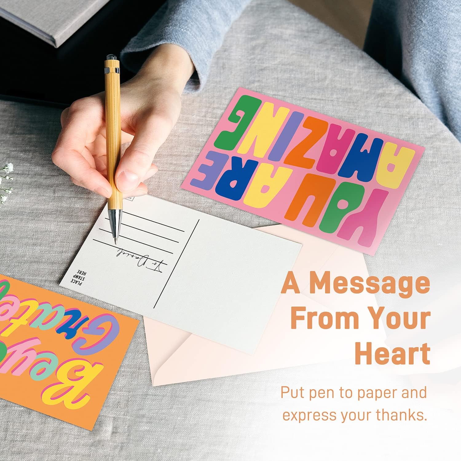 Buy S&O Colorful Thank You Postcards for Handwritten Messages