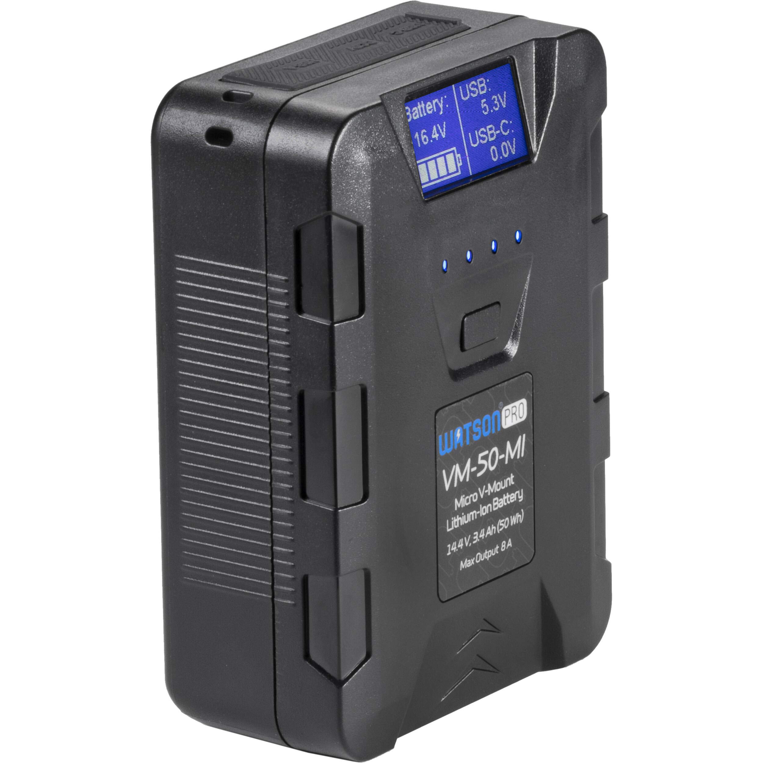 スマホアクセサリー World plus w50 mobile battery Amazon.com: Watson 14.4V 50Wh Micro V-Mount Battery with USB